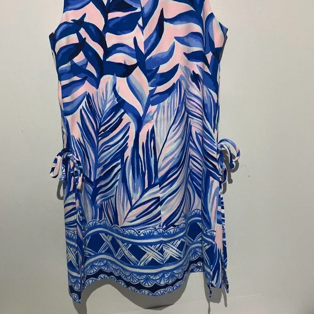 Lilly Pulitzer Women's Blue Pink Donna Heat Wave Tropics Sleeveless Dress‎ Sz 00